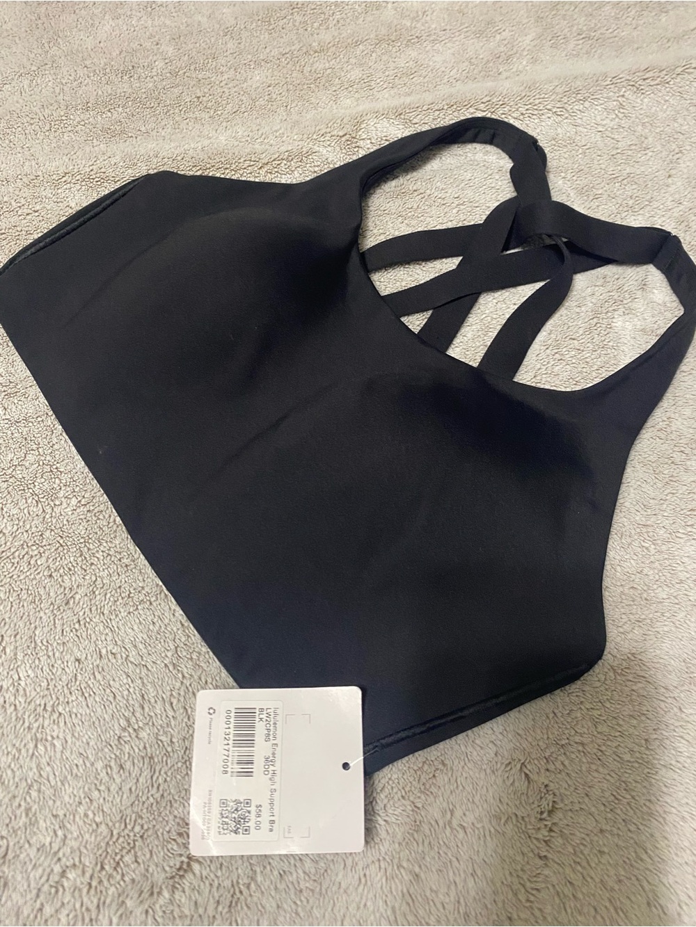 lululemon athletica Black Strappy Crop Sports Bra